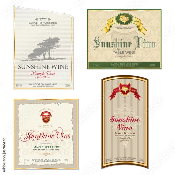 Obraz Four vector labels