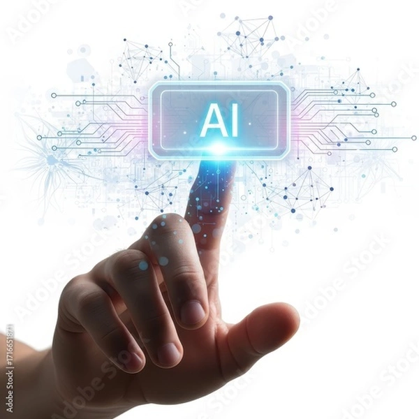 Fototapeta Artificial Intelligence Technology Concept