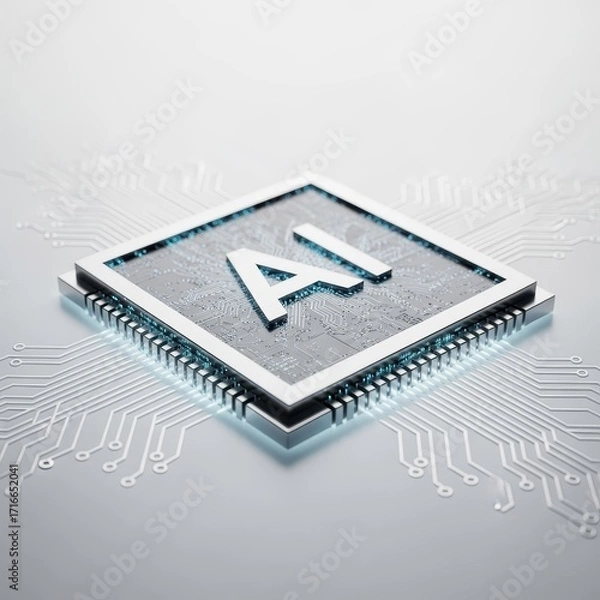 Fototapeta Artificial Intelligence Technology Concept