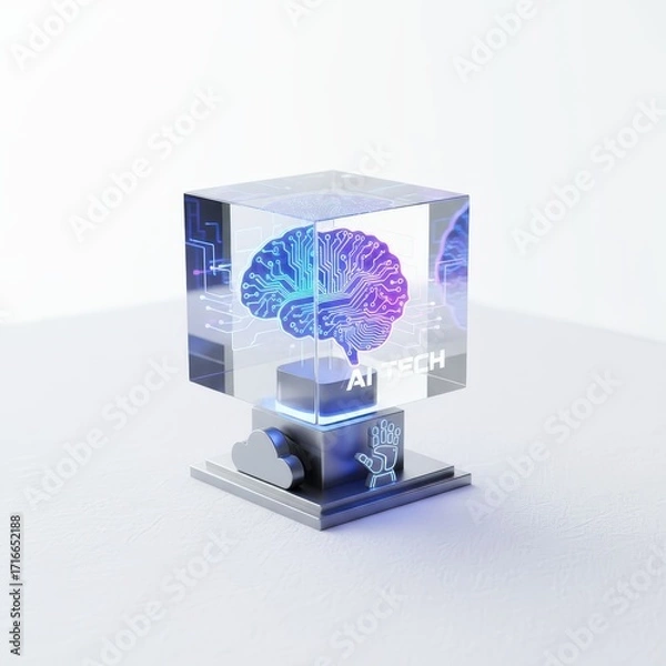 Fototapeta Artificial Intelligence Technology Concept