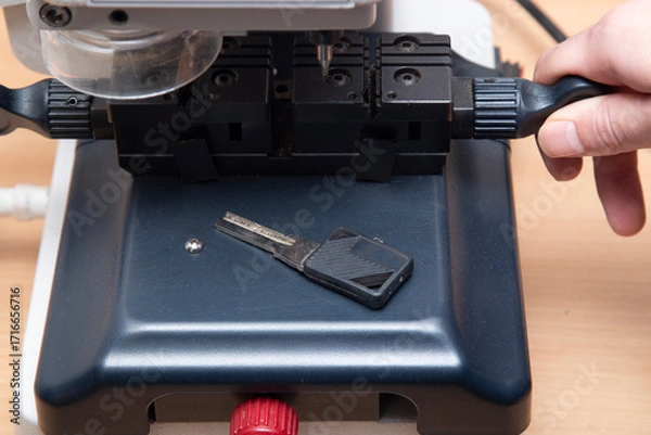 Fototapeta Making apartment keys on a copying machine