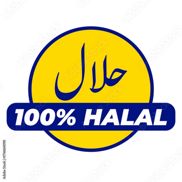 Fototapeta Halal Logo on a Transparent Background	