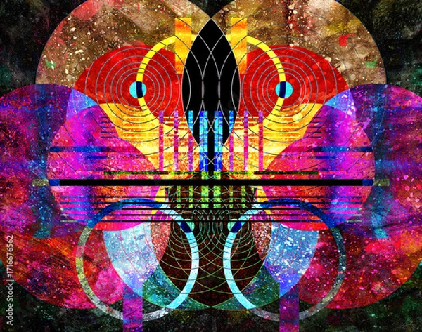 Fototapeta Photo background beautiful red poppies in the field