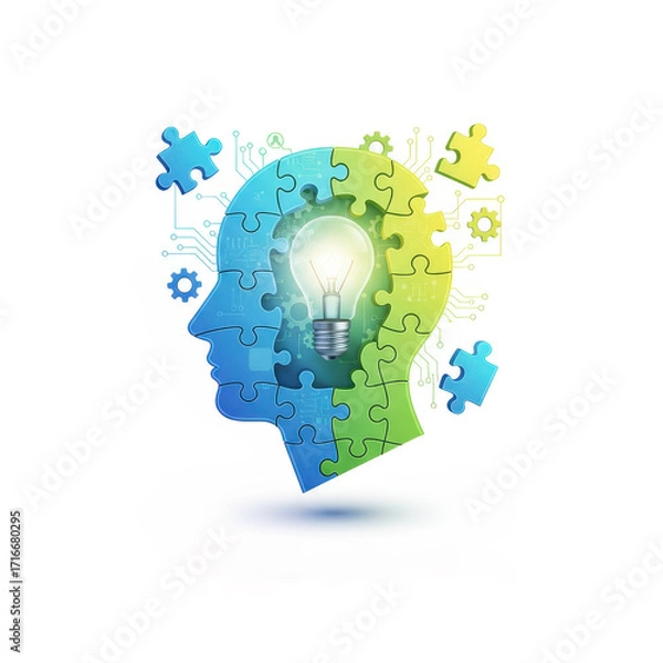 Fototapeta Artificial Intelligence Innovation and Creative Ideas
