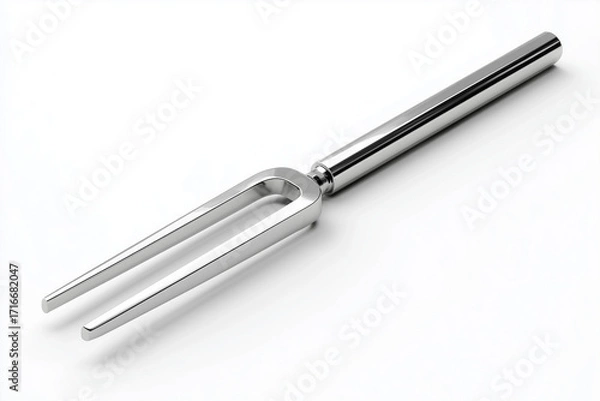 Obraz A tuning fork, 3D render, isolated on a white background.