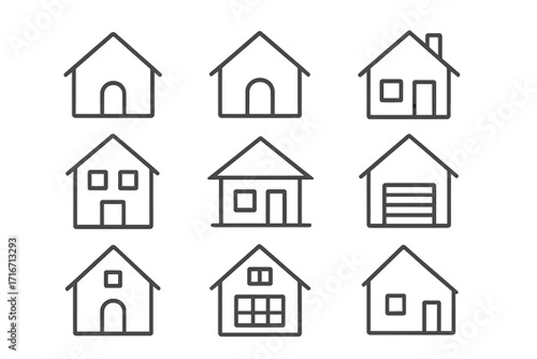 Fototapeta Simple linear icon of hierarchy, editable stroke, minimalistic linear pictogram design for cards, apps, banners, and posts, vector cartoon illustration, modern flat style