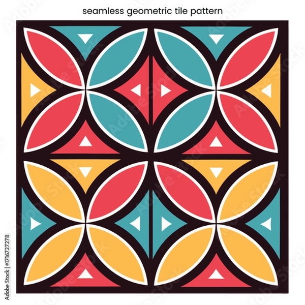 Obraz seamless geometric tile pattern