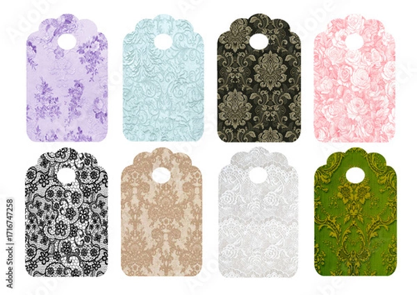 Obraz A set of blank labels for exclusive product and gift packaging.