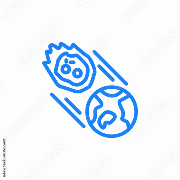 Obraz asteroid earth icon sign vector
