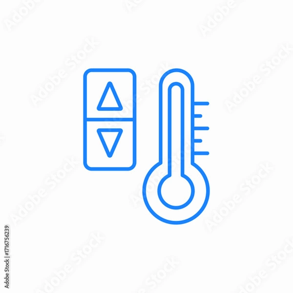 Obraz temperature contorls icon sign vector