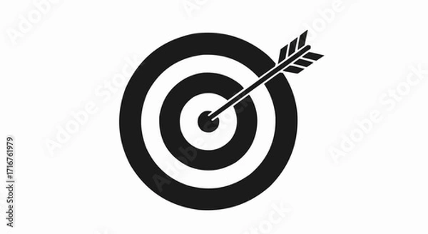 Obraz Target Acquisition Solid Icon stock illustration