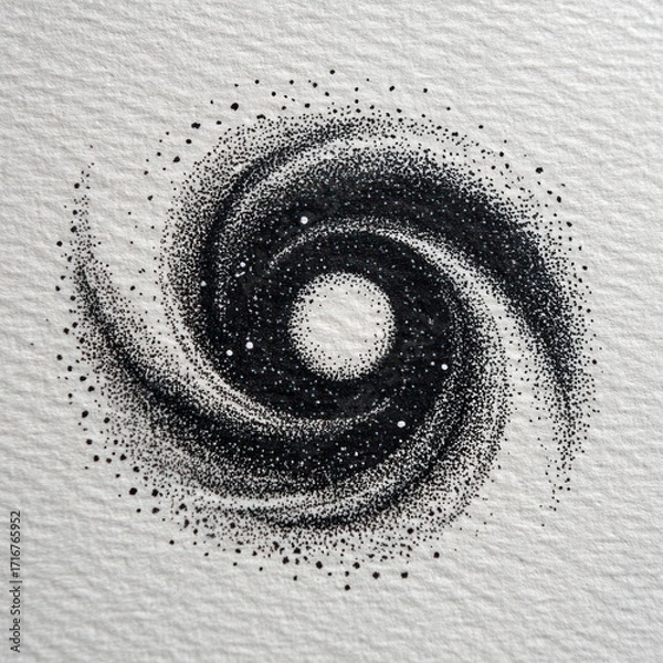 Obraz Spiral galaxy drawing