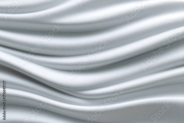 Fototapeta Wavy textured white surface with smooth rounded curves and gradient shading