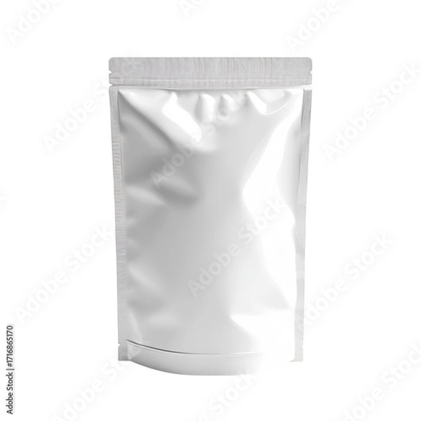 Obraz White Stand Up Pouch With Zipper Closure packaging