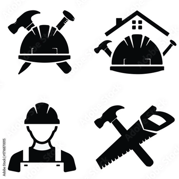 Obraz Building construction logo. Suitable for your visual needs. 