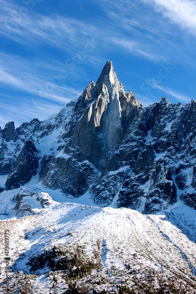 Fototapeta Aiguille du Dru in the Montblanc massif, French Alps