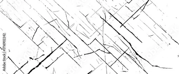 Fototapeta Vector creative distressed line grunge scratched surface texture