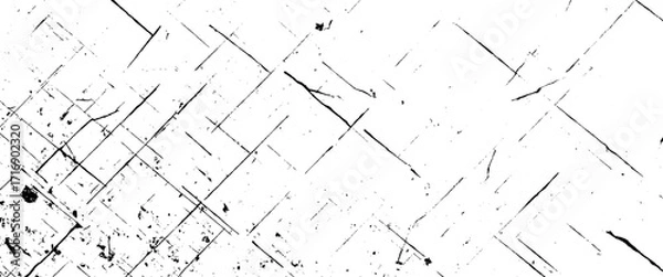 Fototapeta Vector creative distressed line grunge scratched surface texture