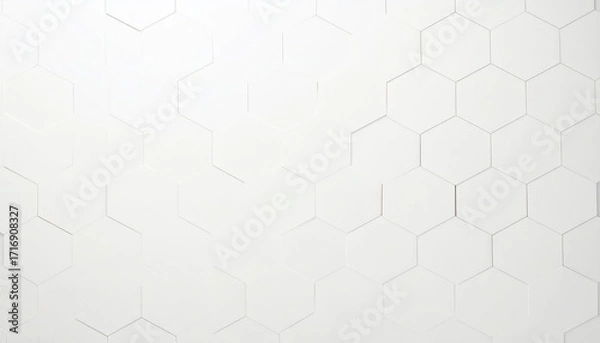 Fototapeta Abstract White Hexagon Pattern Background