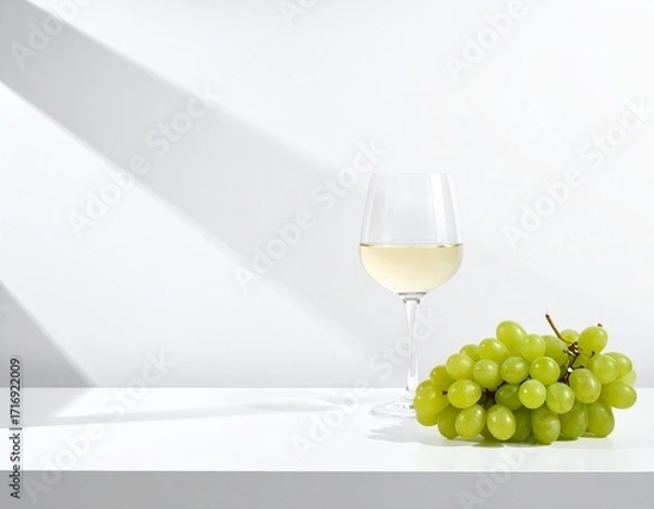 Obraz シャインマスカットとワインの背景