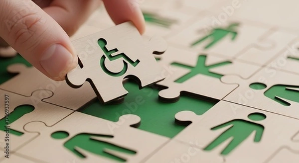 Fototapeta Completing the Puzzle of Inclusive Human Resources