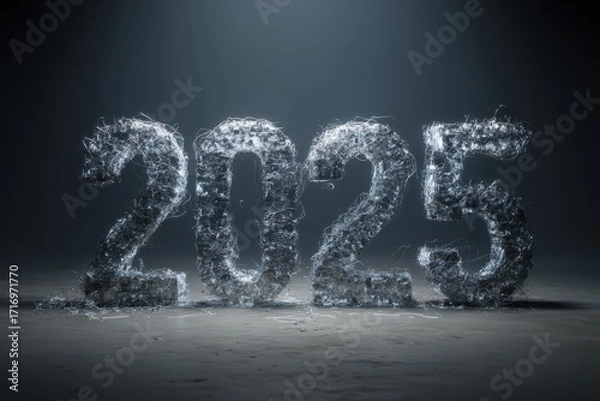 Fototapeta A close-up shot of a number of water droplets on a black background, creating a beautiful abstract pattern. The water droplets resemble typography made of ice crystals 