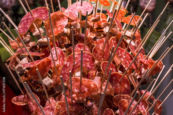 Fototapeta Slices of salami