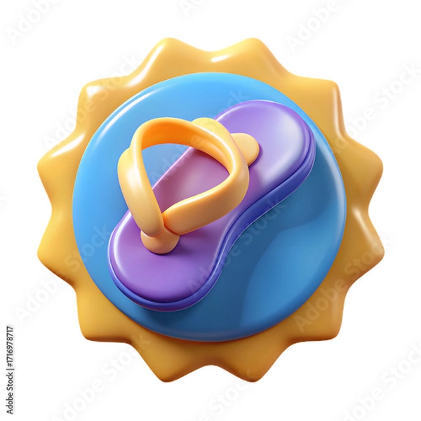 Fototapeta abstract colorful background  illustration blue abstract 3d icon
