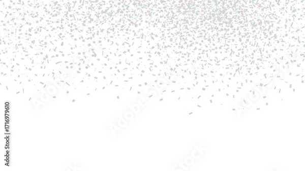 Fototapeta Confetti Shower: Pink and Blue Squares Fall on White. Celebratory design element for cards, web, marketing. Event, party, celebration background.