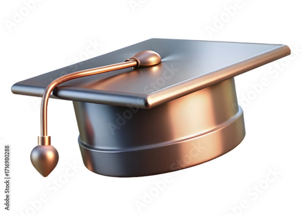 Fototapeta graduation cap and diploma vector design icon 