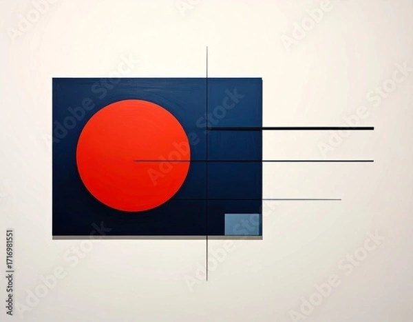 Fototapeta Minimalist Modern Shape Composition