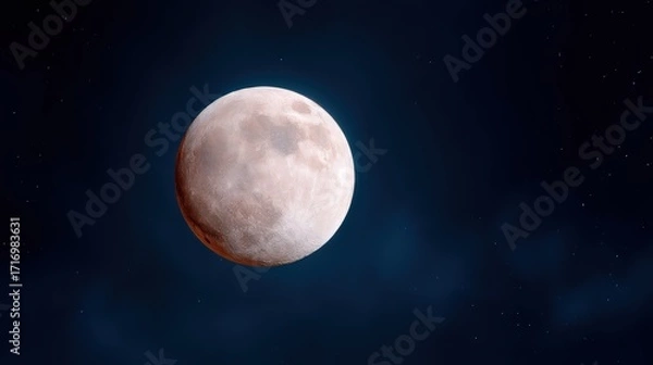 Fototapeta Bright moon landscape with subtle gravity effects, Gravity on the Moon