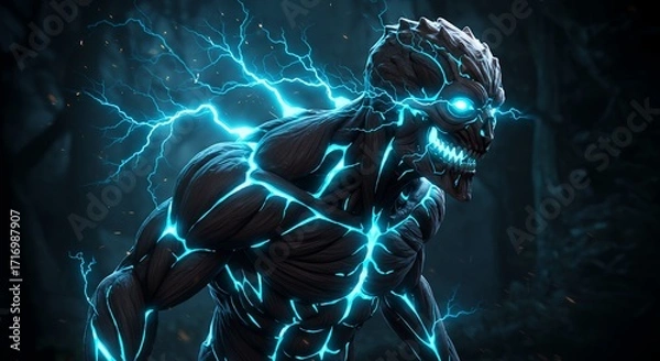 Obraz Powerful electric creature