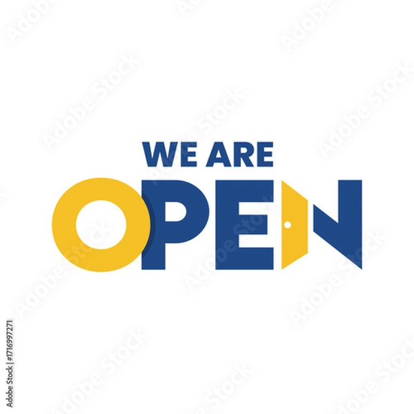 Obraz we are open vector design