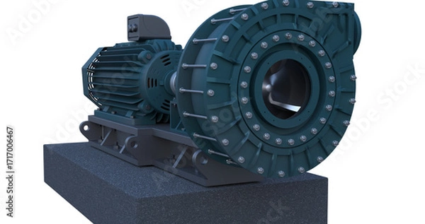 Fototapeta Engineering Machinery: Motor Coupled with Centrifugal Pump