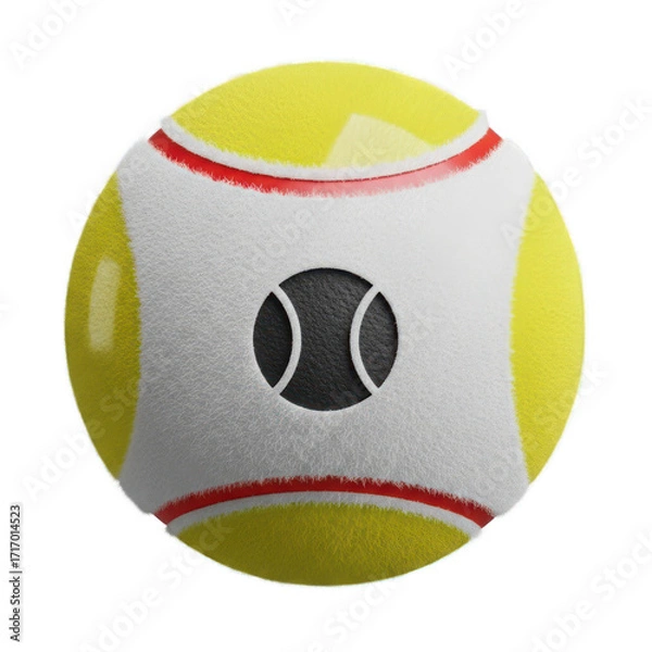 Fototapeta Close up of a tennis ball with a unique design studio