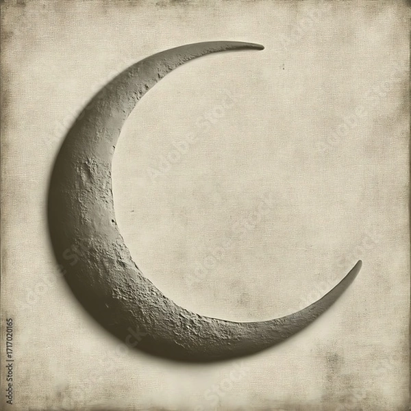 Obraz Crescent moon, textured, aged