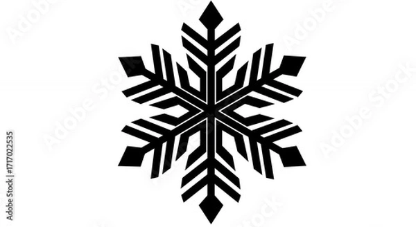 Obraz Black snowflake design