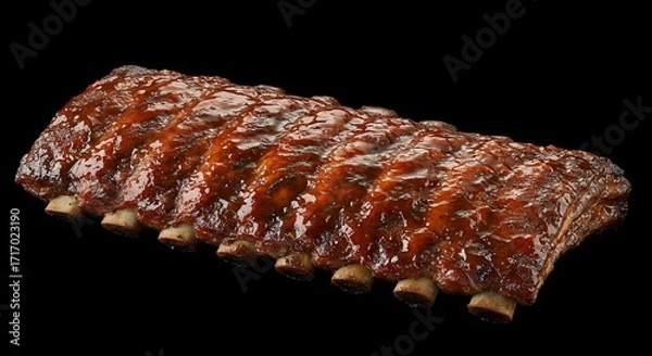 Obraz Delicious glazed bbq ribs