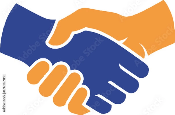 Obraz Intergenerational Handshake: Unity and Support Symbol