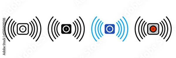 Fototapeta  electronic components Icon Set Multiple Style Collection. Power Supply, Circuit Board, Microcontroller, Resistor, Capacitor, Diode, Transistor, Sensor, Relay, Transformer, Motor, Generator, Battery, 