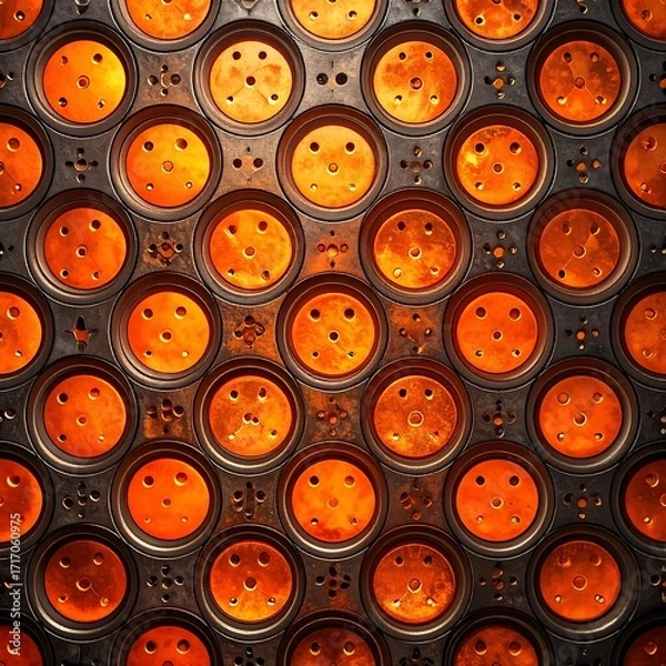 Fototapeta Ornate Circular Pattern on a Dark Surface.