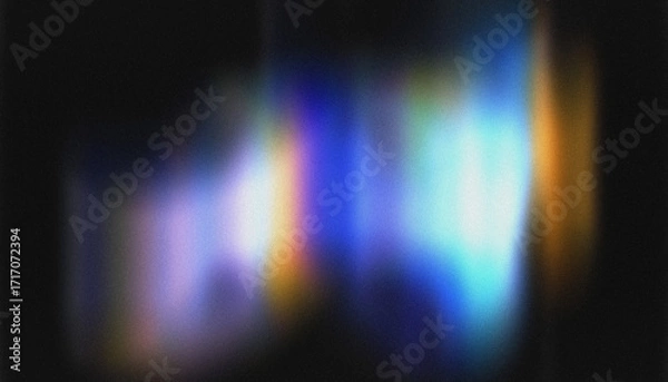 Fototapeta Abstract Multicolor Light Leak with Film Grain Texture
