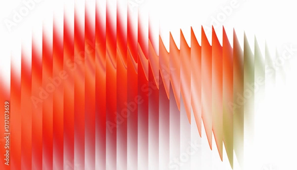 Fototapeta Abstract Red Orange and Green Gradient Sliced Shape Design