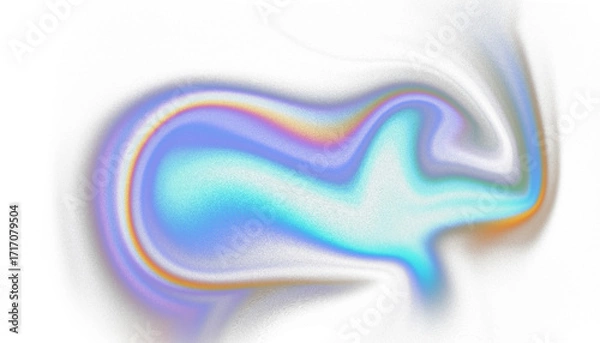 Fototapeta Abstract Swirl Design with Iridescent Colorful Gradient Effect. Modern art element
