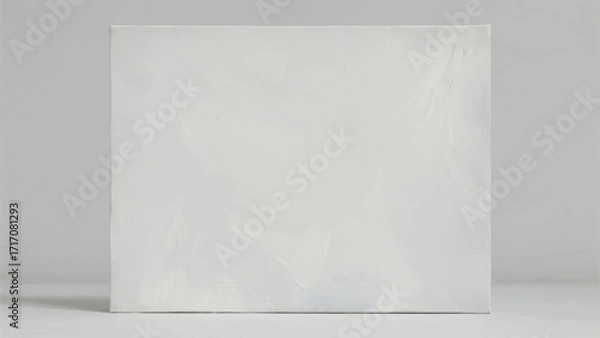 Obraz A plain white square canvas on a neutral background