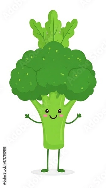 Fototapeta Cute Broccoli Character.