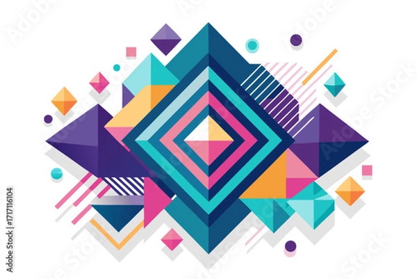 Obraz Abstract background with colorful triangles