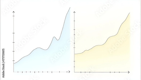 Fototapeta Visualizing Sustainability Initiatives vs. Warming Trends: A Clear Chart on Carbon Reduction Targets and Heatwave Frequency Statistics with Space for Customization