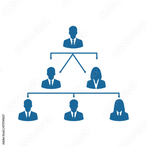 Fototapeta Corporate Business Team Hierarchy Chart
